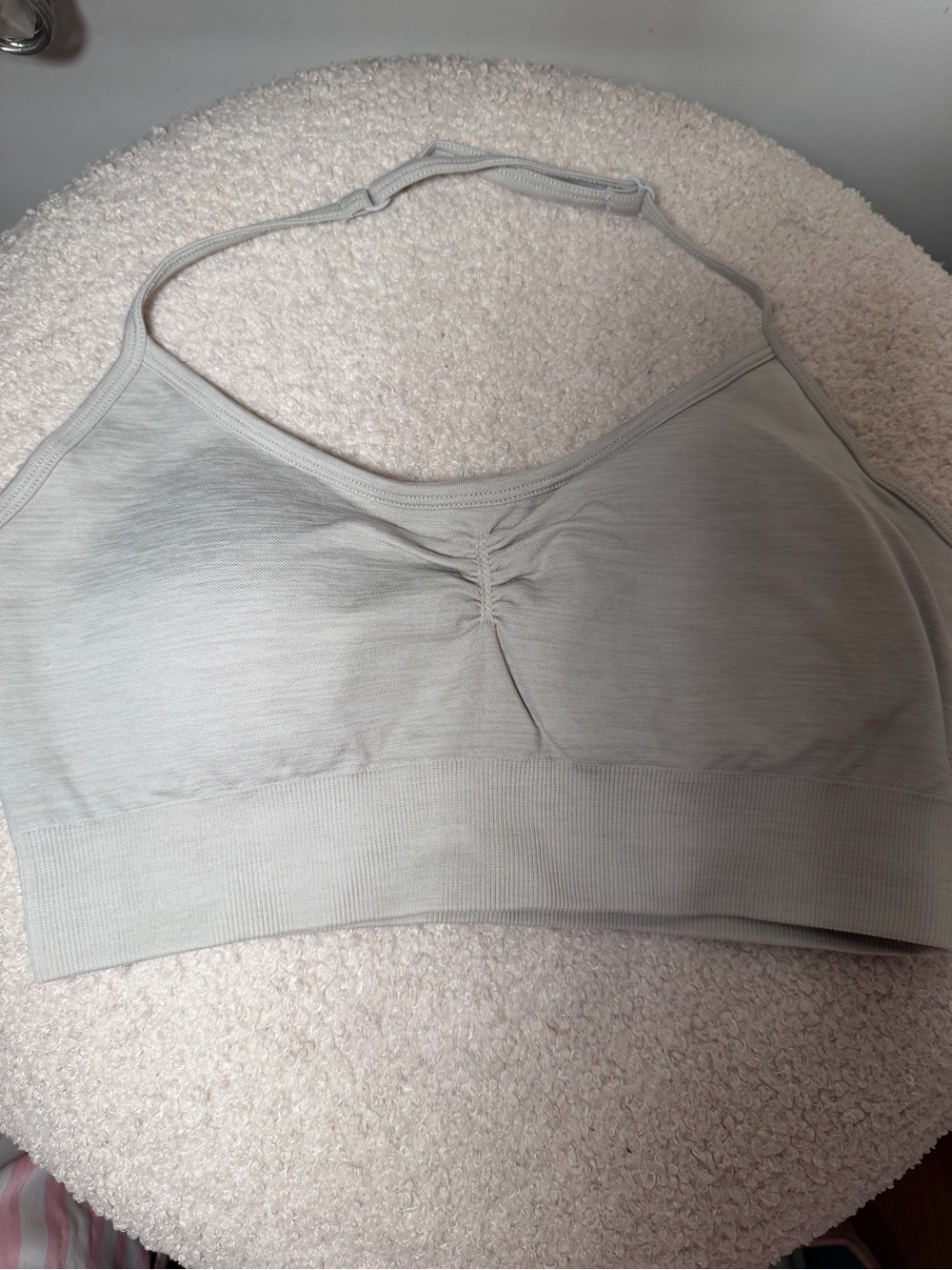 Light Gray Seamless Halter Bralette